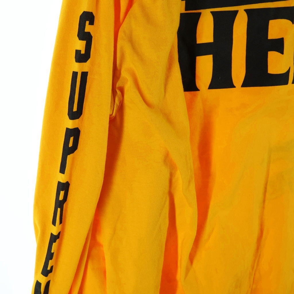 SUPREME(シュプリーム) 14SS ANTI HERO Long Sleeve Logo Tee アンタイヒーロー 両面ロゴプリント 長袖Tシャツ カットソー オレンジ
