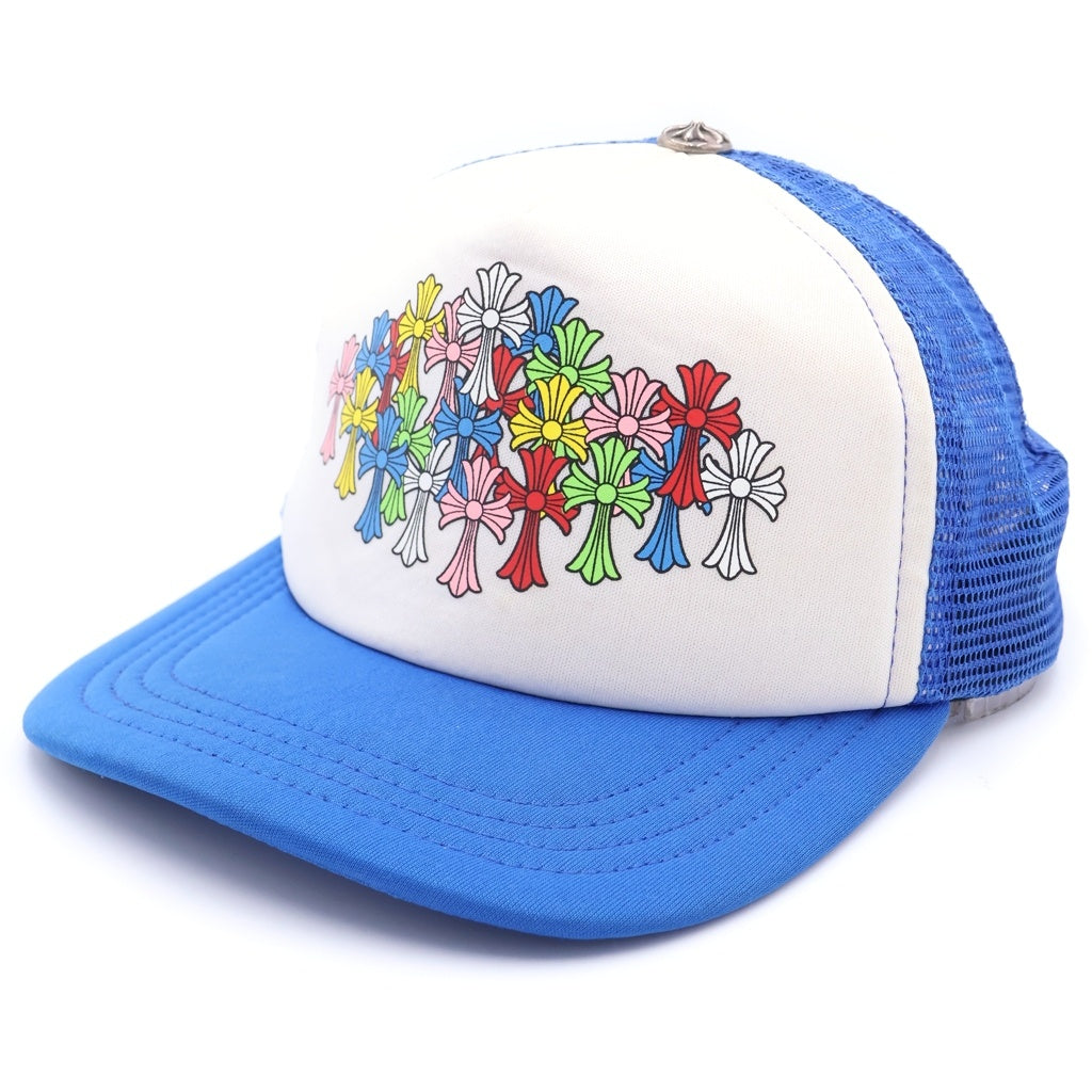 CHROME HEARTS(クロムハーツ) MULTI COLOR SEMETERY CROSS TRUCKER CAP マルチセメタリークロスプリントトラッカーキャップ ブルー