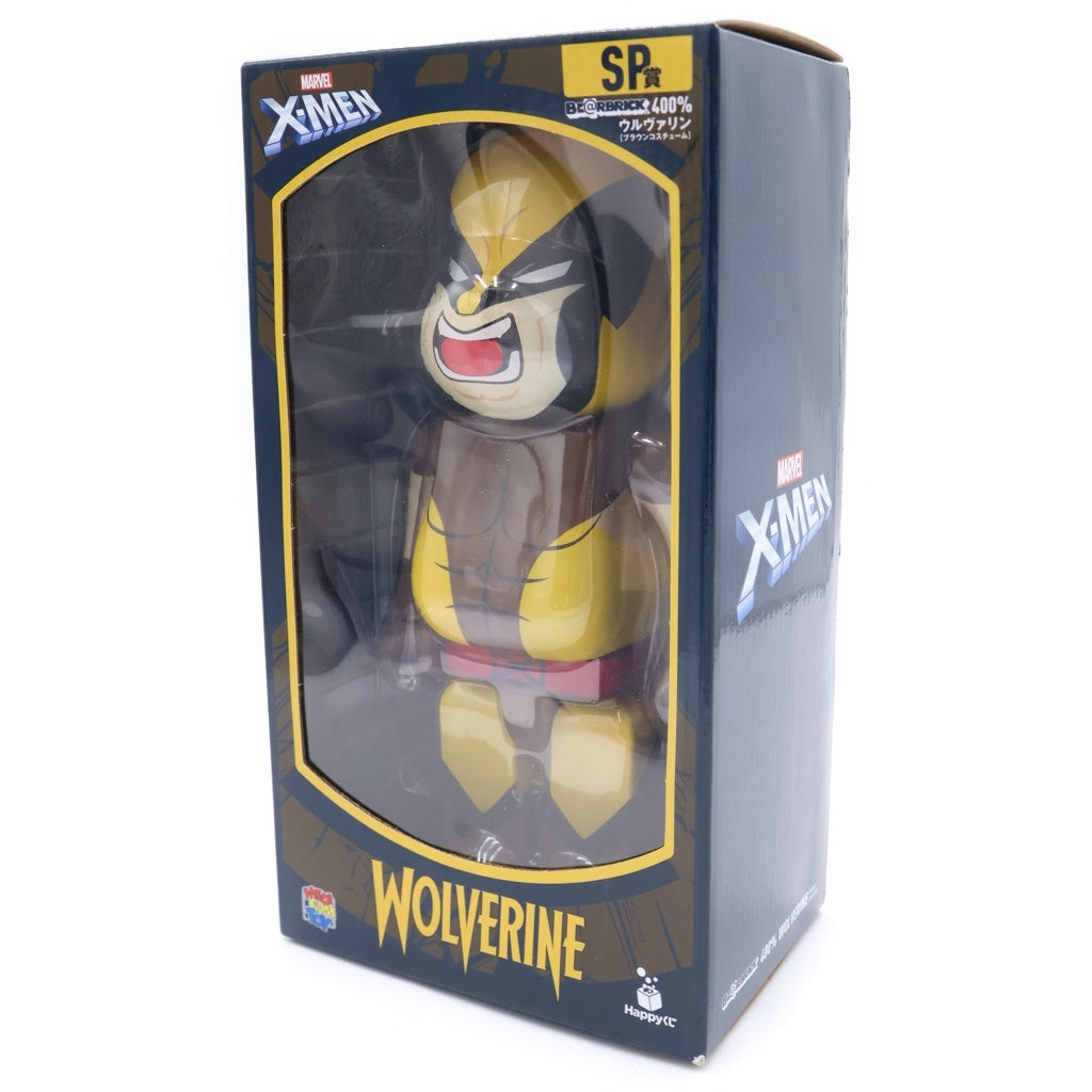 MEDICOM TOY(メディコムトイ) BE@RBRICK 400% MARVEL X-MEN WOLVERINE ベアブリック マーベル エックスメン ウルヴァリン フィギュア 人形 イエロー/ブラウン