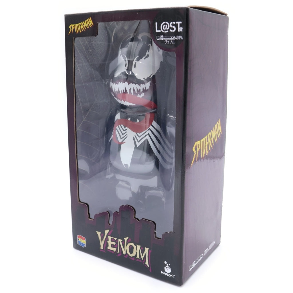 MEDICOM TOY(メディコムトイ) BE@RBRICK 400% MARVEL SPIDER-MAN VENOM ベアブリック マーベル スパイダーマン ヴェノム フィギュア 人形 ブラック