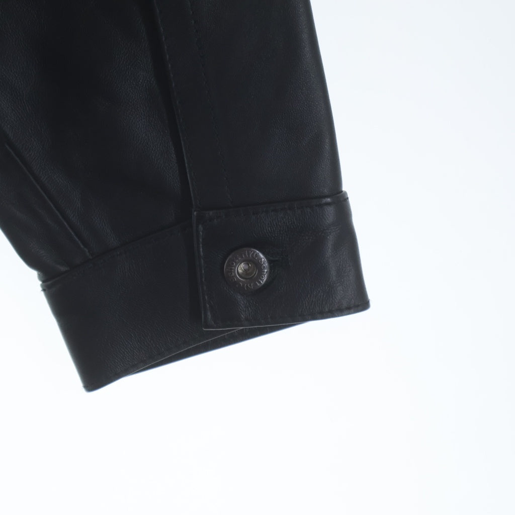 SCHOTT(ショット) SHEEP LEATHER 1st TRACKER JACKET シープレザー ファースト トラッカージャケット ライダース レザージャケット ブラック 782-5950015
