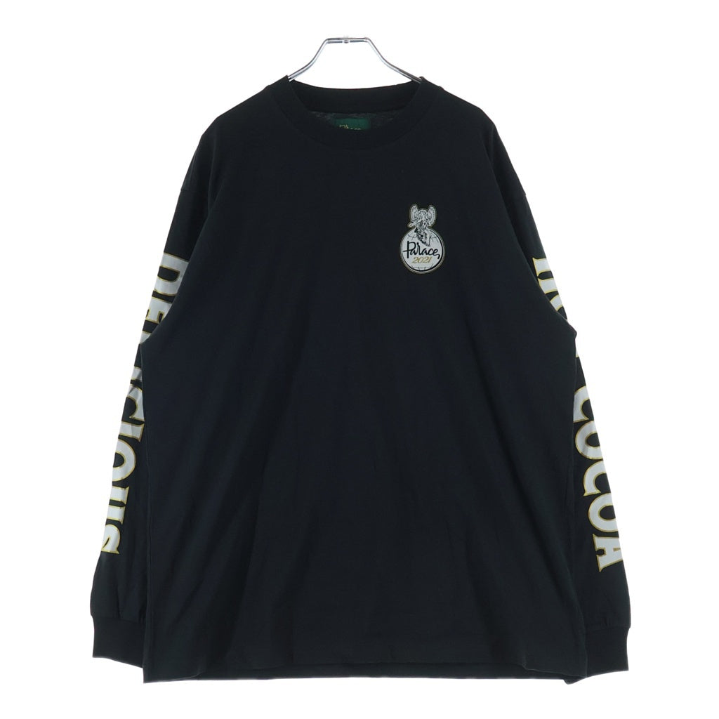 Palace Skateboards(パレススケートボーズ) 21AW × Harrods L/S Tee ハロッズ バックプリント クルーネック ロングスリーブ 長袖Tシャツ ブラック P21LS045