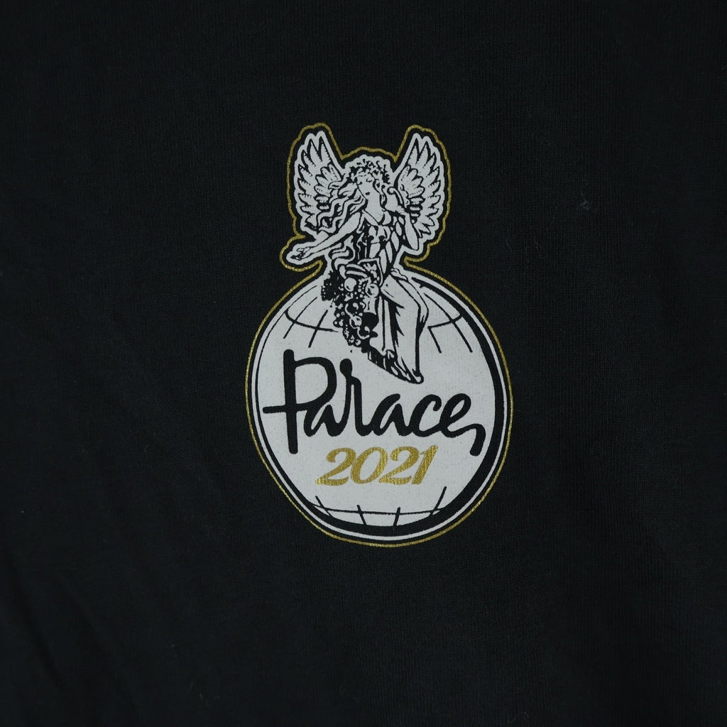 Palace Skateboards(パレススケートボーズ) 21AW × Harrods L/S Tee ハロッズ バックプリント クルーネック ロングスリーブ 長袖Tシャツ ブラック P21LS045