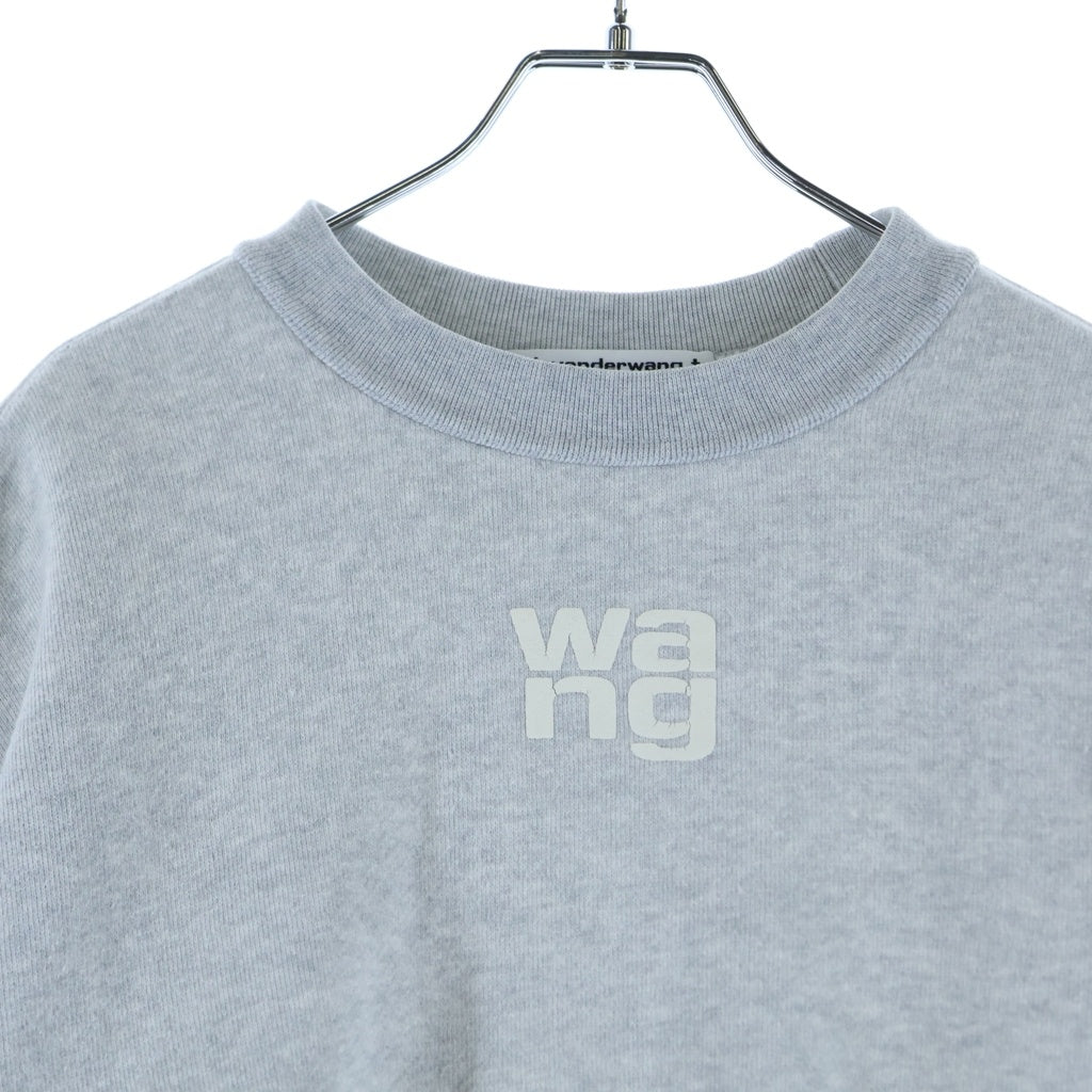 ALEXANDER WANG(アレキサンダーワン) Logo Crewneck Swaetshirt ロゴ クルーネックスウェットトレーナー グレー 4CC3221360