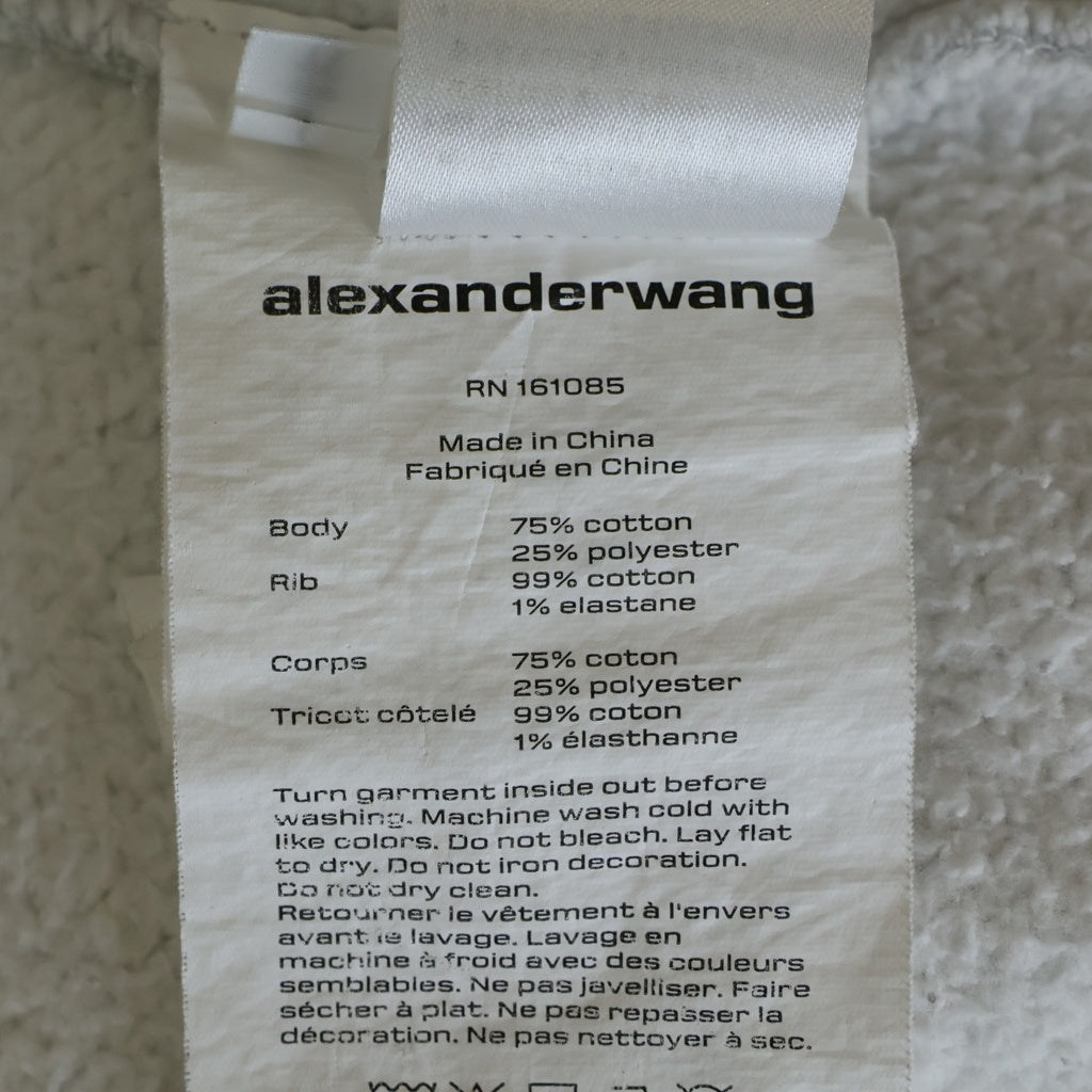 ALEXANDER WANG(アレキサンダーワン) Logo Crewneck Swaetshirt ロゴ クルーネックスウェットトレーナー グレー 4CC3221360