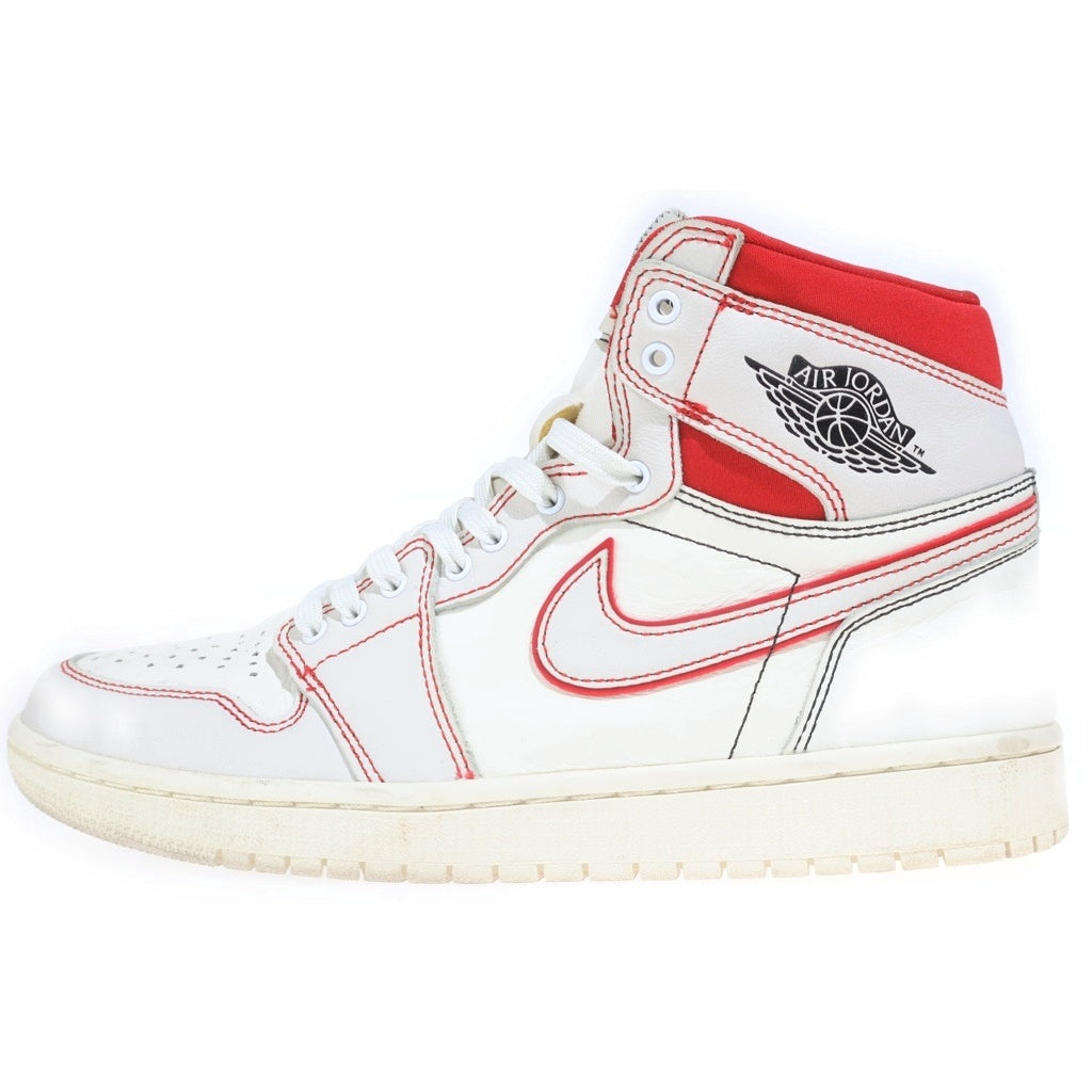 NIKE(ナイキ) Air Jordan 1 Retro High OG Sail University Red エアジョーダン1 レトロ ハイ OG セイル ユニバーシティーレッド ハイカットスニーカー US9/27cm 555088-160
