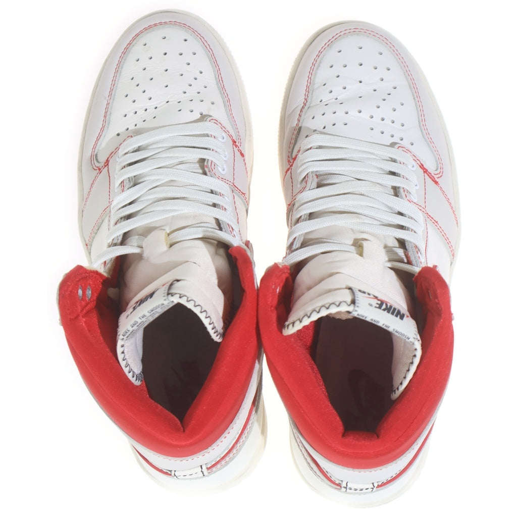 NIKE(ナイキ) Air Jordan 1 Retro High OG Sail University Red エアジョーダン1 レトロ ハイ OG セイル ユニバーシティーレッド ハイカットスニーカー US9/27cm 555088-160