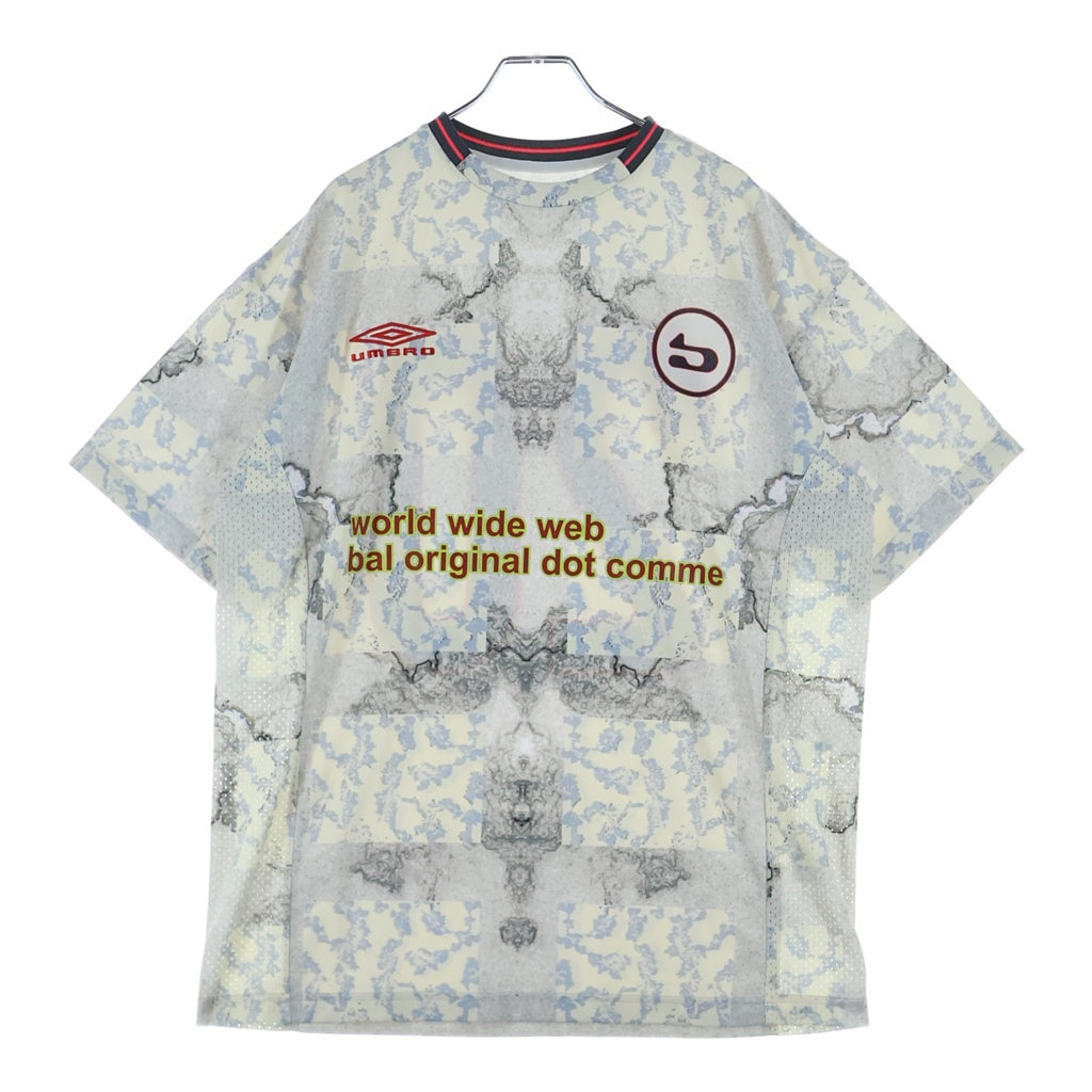 bal(バル) 25SS ×UMBRO Soccer Jersey アンブロ ロゴプリント 総柄 サッカージャージ グレー