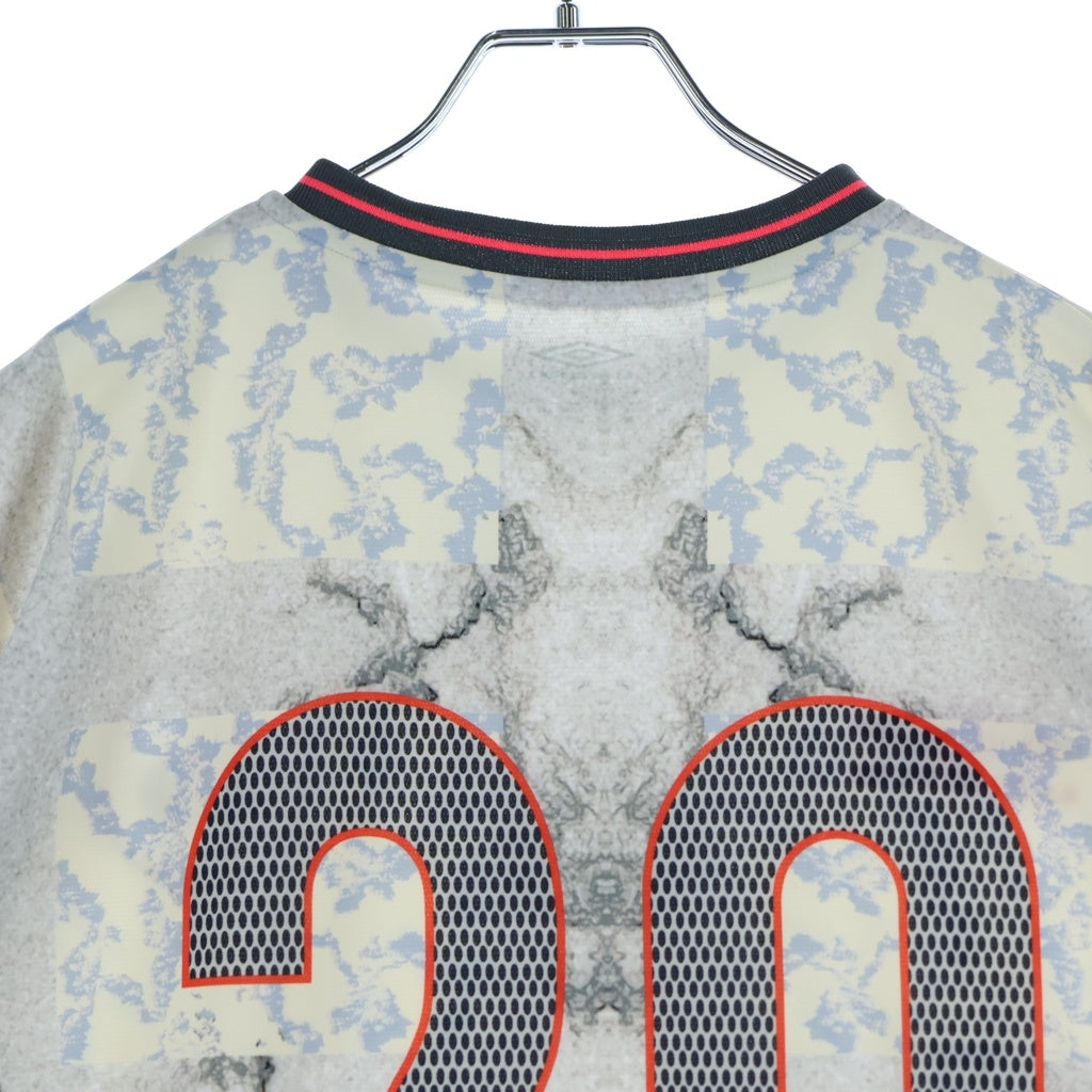 bal(バル) 25SS ×UMBRO Soccer Jersey アンブロ ロゴプリント 総柄 サッカージャージ グレー