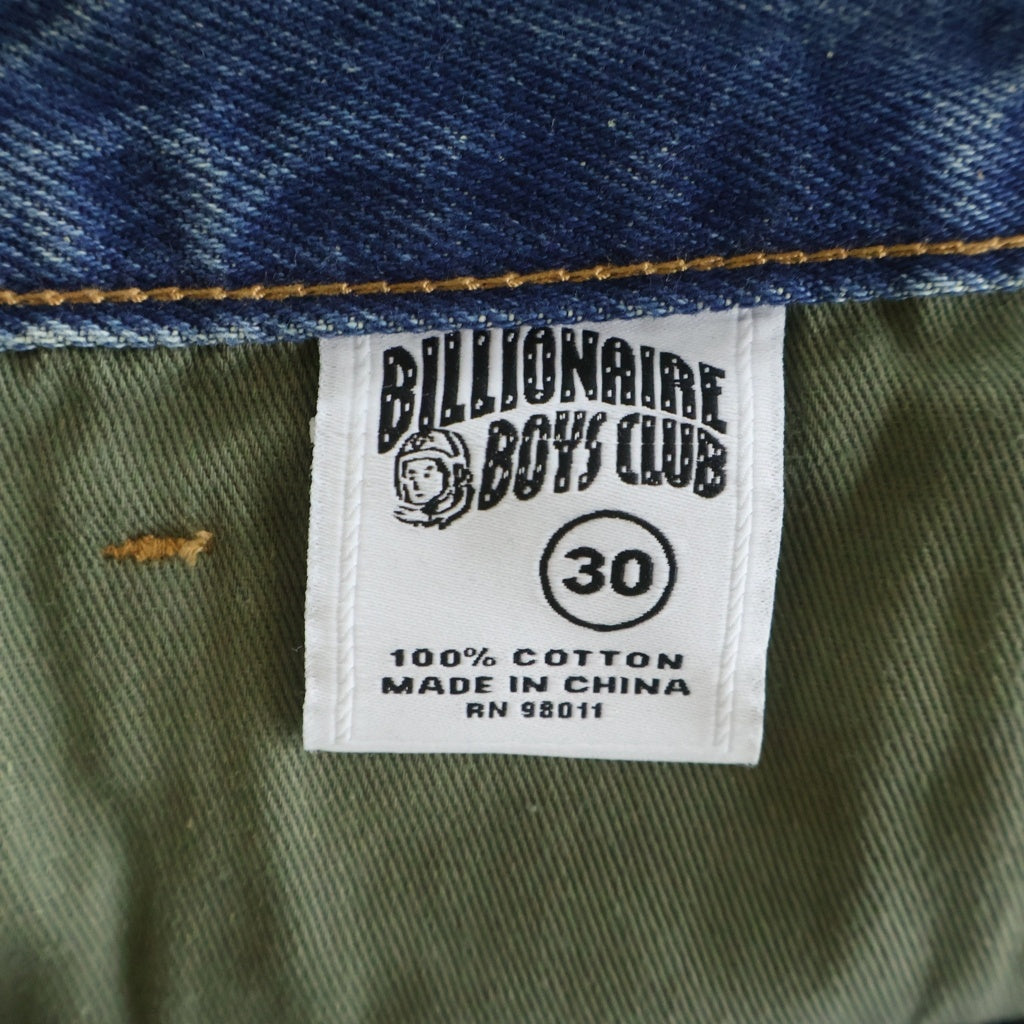 BILLIONAIRE BOYS CLUB(ビリオネアボーイズクラブ) BB Glatic Denim Jeans バック 刺繍 ウォッシュドダメージ加工デニム インディゴ