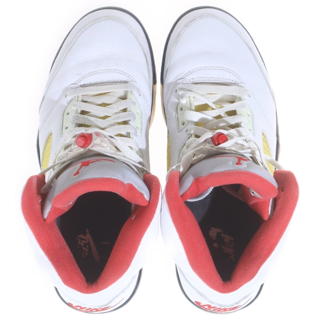 NIKE(ナイキ) AIR JORDAN 5 RETRO OG FIRE RED エアジョーダン レトロ ファイアレッド ハイカットスニーカー ホワイト/レッド US9/27cm DA1911-102
