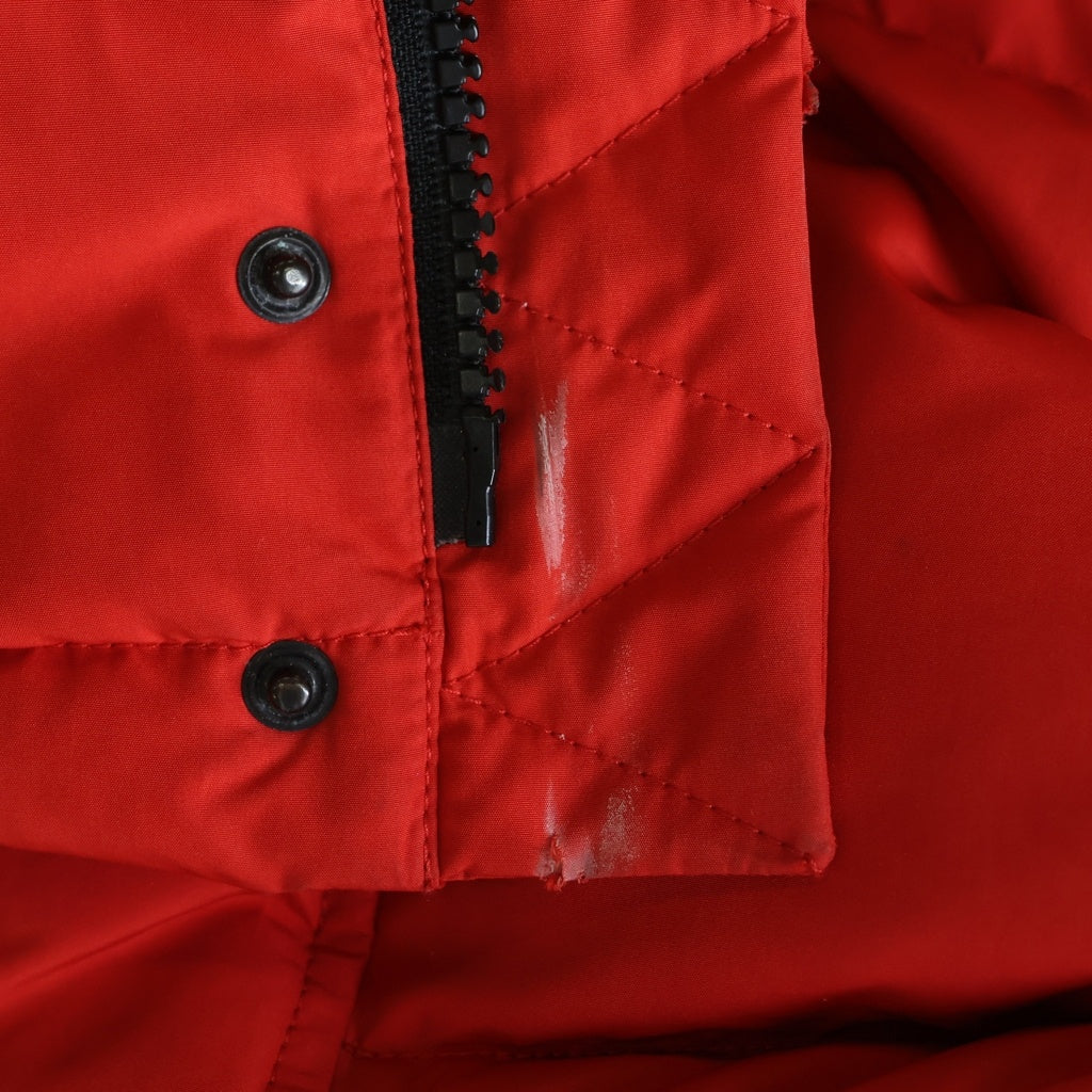 Palm Angels(パームエンジェルス) 19SS DOWNTRACK VEST ロゴプリント ジップアップ ダウンジャケット ベスト レッド PMED006E19576002