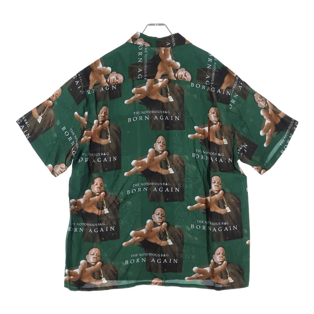 WACKO MARIA(ワコマリア) 21SS × THE NOTORIOUS B.I.G HAWAIIAN SHIRT S/S ザ・ノトーリアス ビーアイジー ハワイアン オープンカラー 半袖シャツ グリーン BIGGIE-WM-HI02