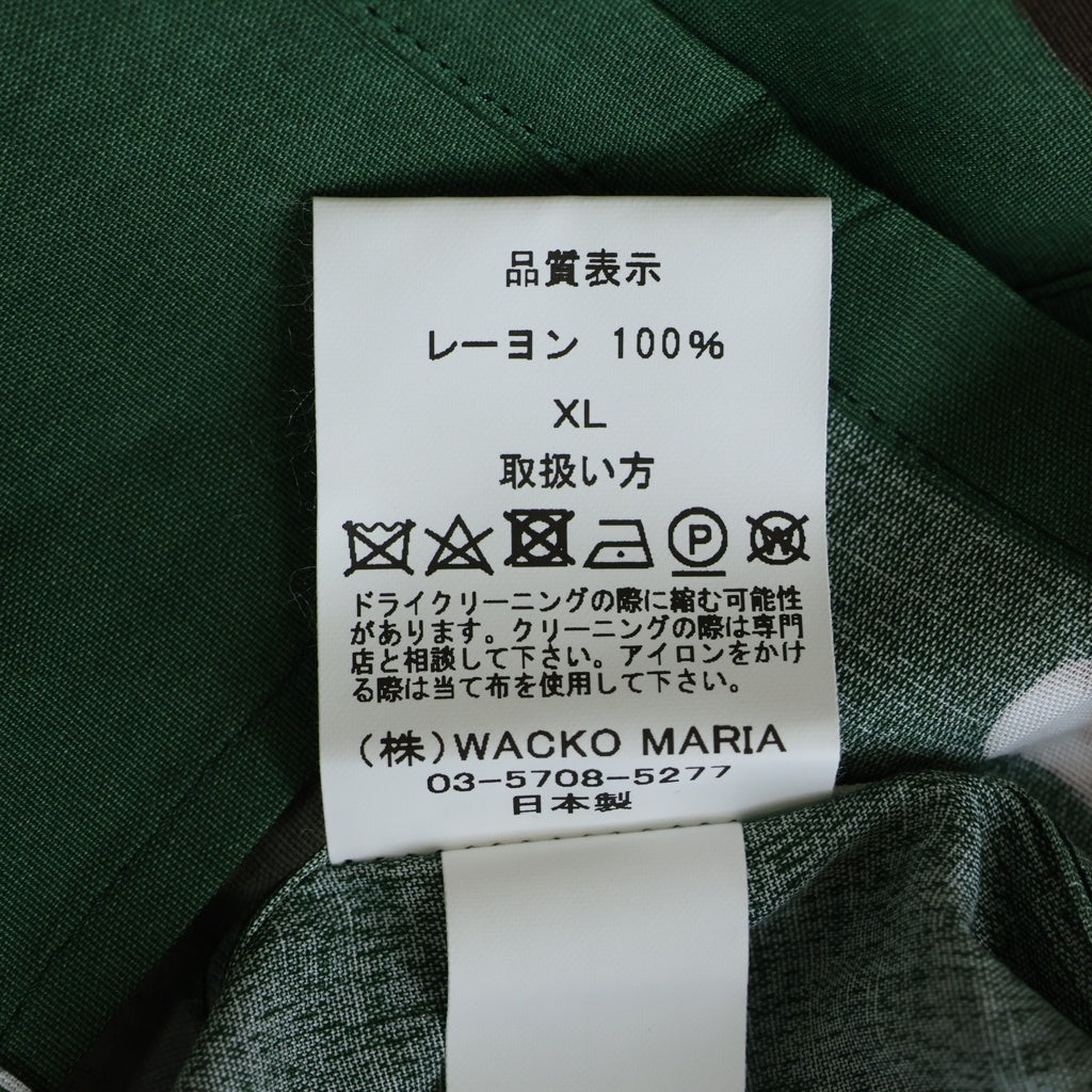 WACKO MARIA(ワコマリア) 21SS × THE NOTORIOUS B.I.G HAWAIIAN SHIRT S/S ザ・ノトーリアス ビーアイジー ハワイアン オープンカラー 半袖シャツ グリーン BIGGIE-WM-HI02