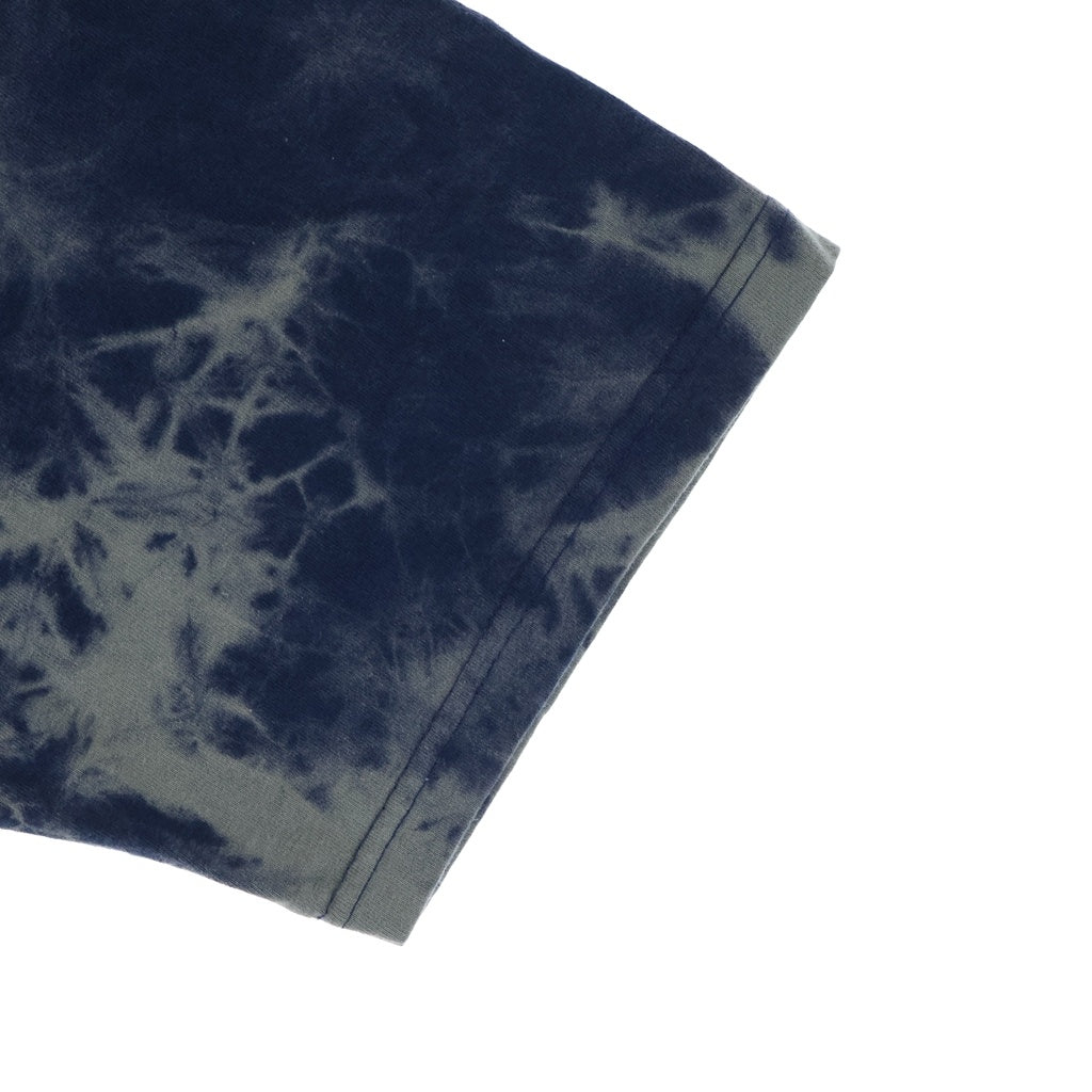 TENDERLOIN(テンダーロイン) ACID WASH S/S TEE PLOCLUBタグ アシッドウォッシュ グラフィックプリント クルーネック 半袖Tシャツ カットソー ネイビー