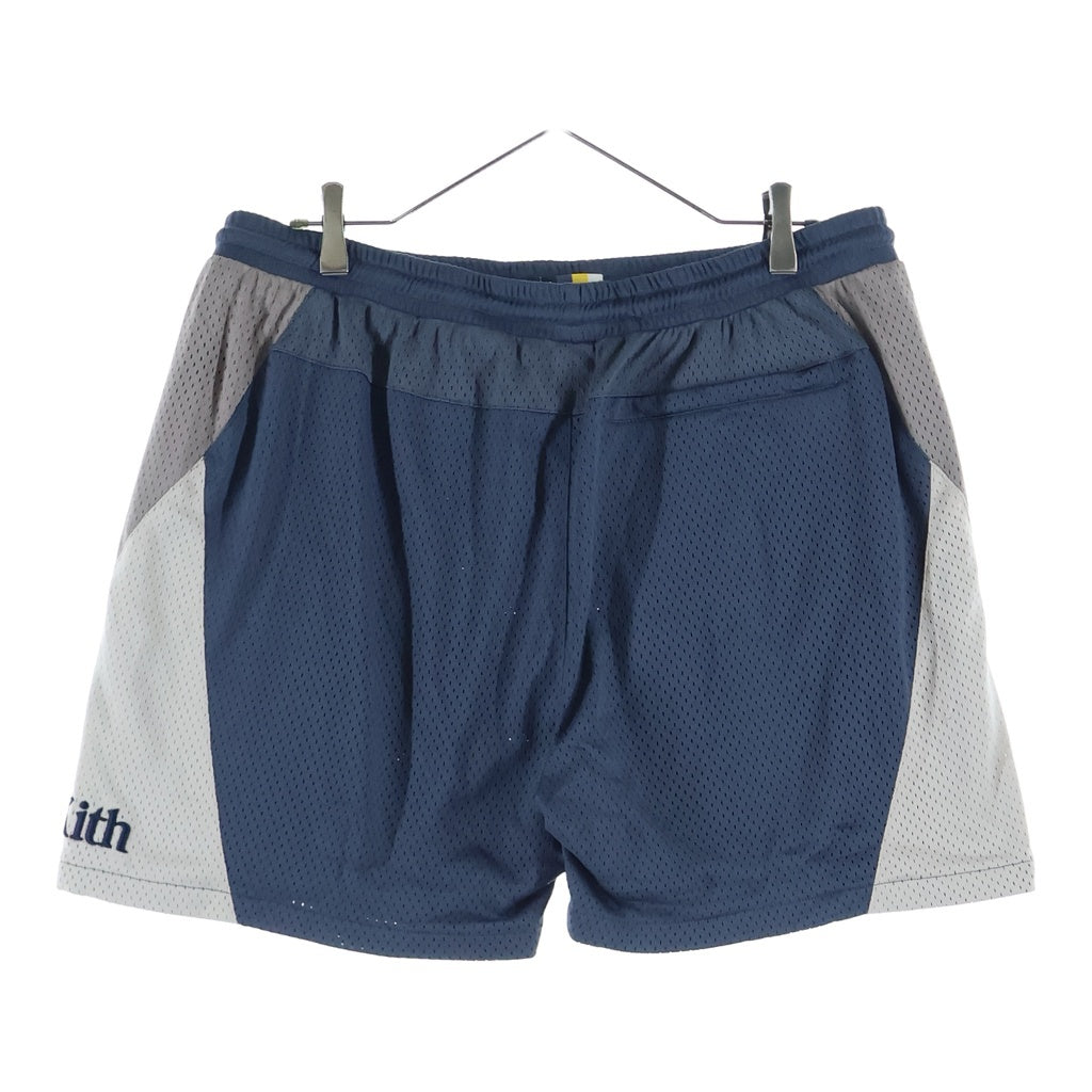 KITH(キス) 21SS パネル切り替え メッシュハーフパンツ ショーツ ネイビー/グレー 21-032-060-0005-2-0