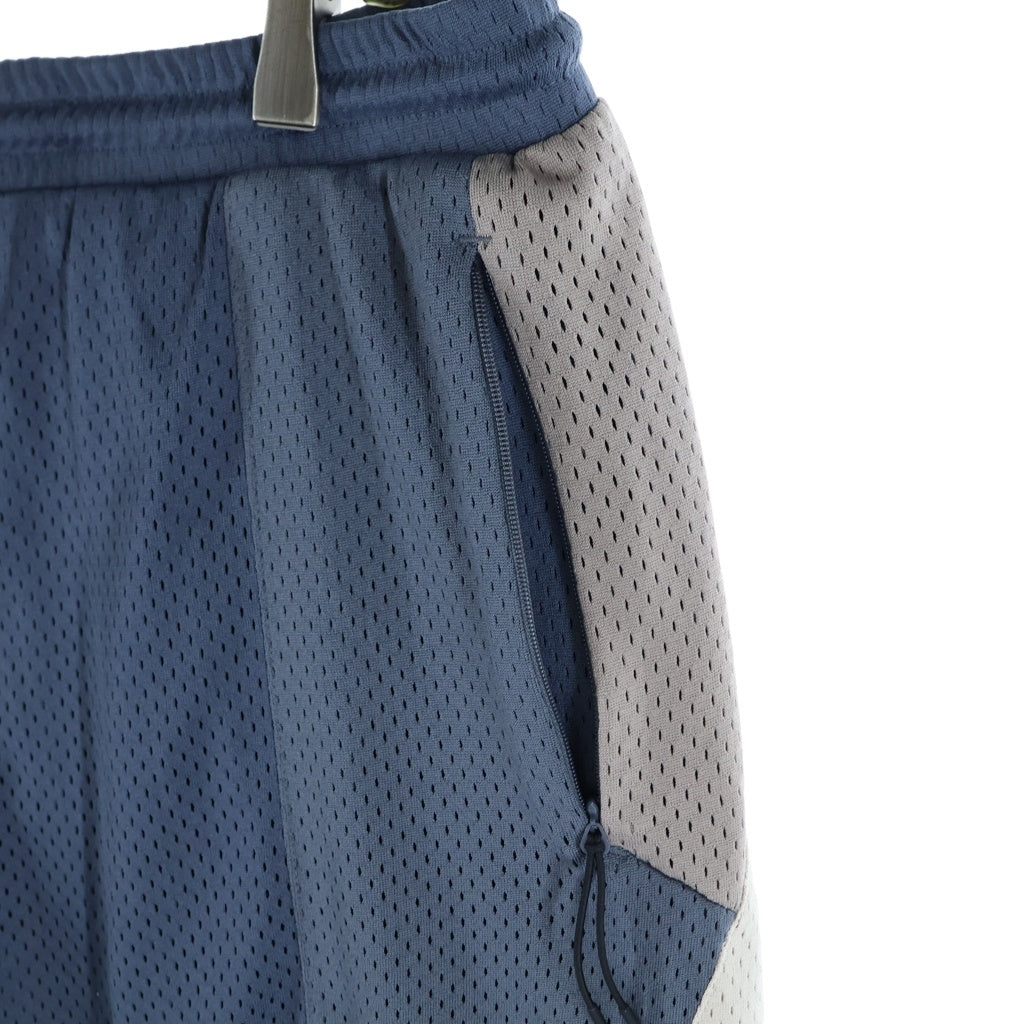 KITH(キス) 21SS パネル切り替え メッシュハーフパンツ ショーツ ネイビー/グレー 21-032-060-0005-2-0