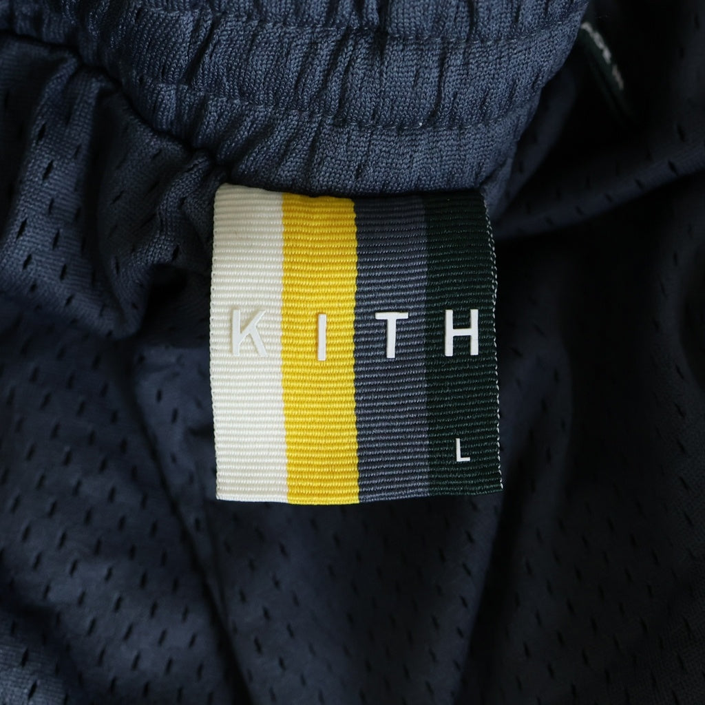 KITH(キス) 21SS パネル切り替え メッシュハーフパンツ ショーツ ネイビー/グレー 21-032-060-0005-2-0