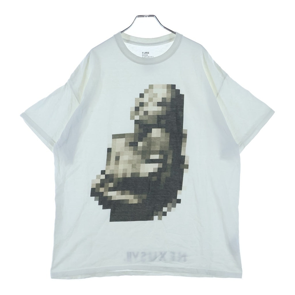 NEXUS7(ネクサスセブン) × MODERATE GENERALLY ADU CAMO モデレートジェネラリー デジカモ パロディプリント クルーネック 半袖Tシャツ カットソー ホワイト RMA-NGS-T0A
