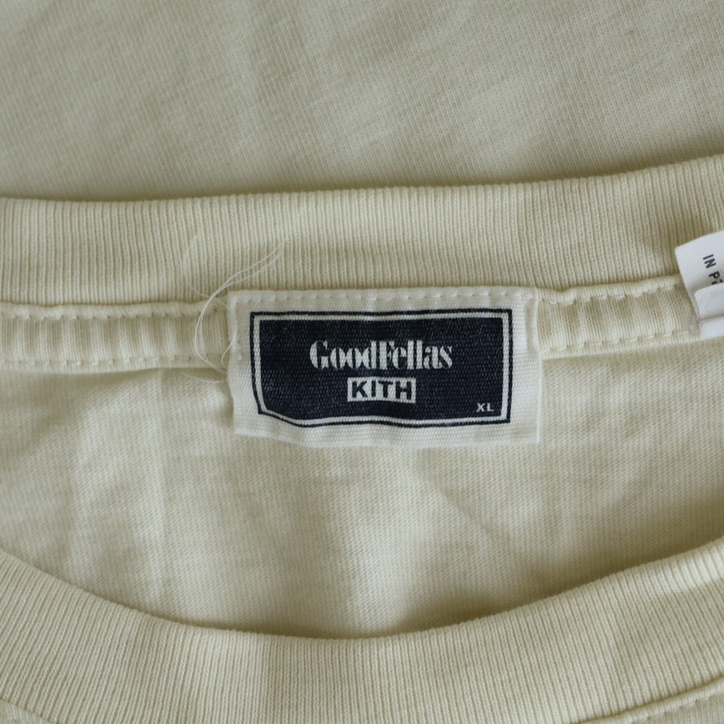 KITH(キス) 22SS × Goodfellas Tommy Vintage Tee グッドフェローズ トミー ヴィンテージプリント クルーネック 半袖Tシャツ カットソー クリーム KHM030488