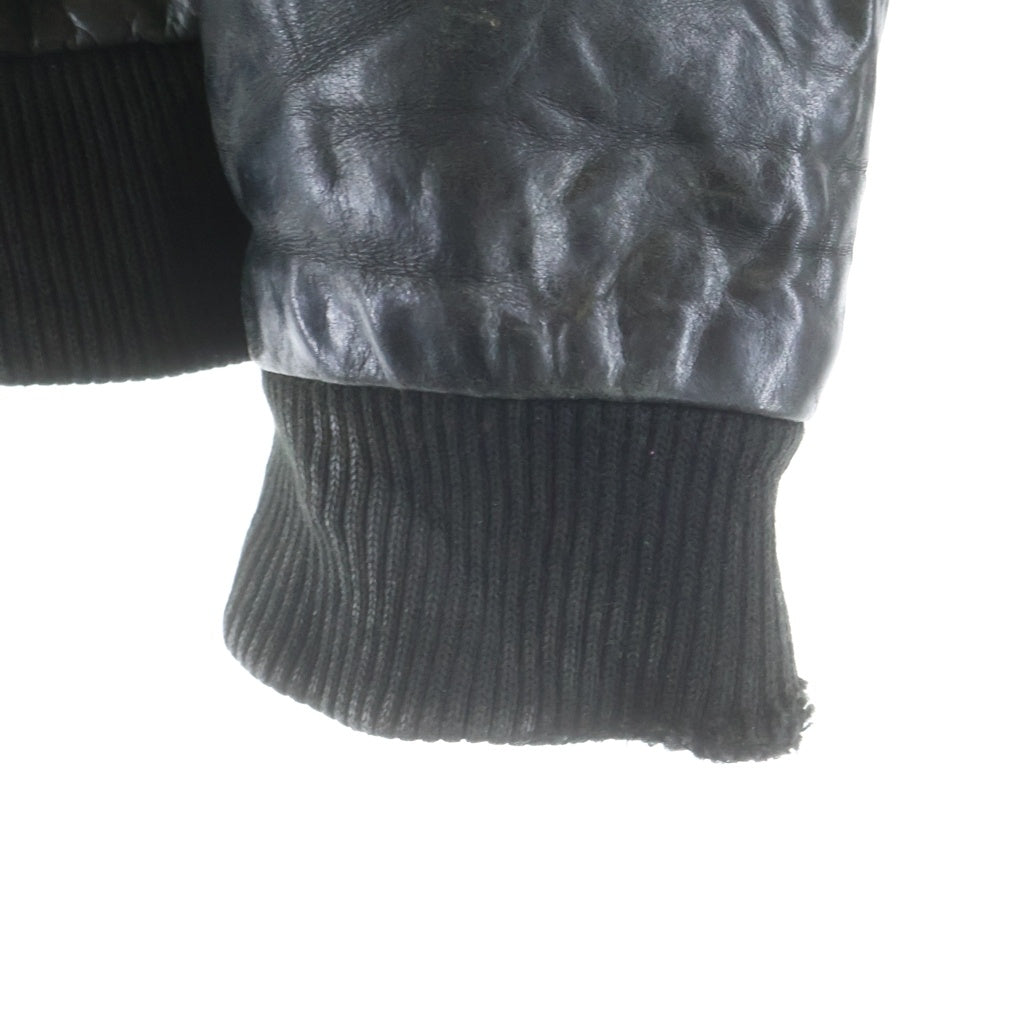 NO BRAND(ノーブランド) RED SKINS A-2 LEATHER FLIGHT JACKET レッドスキンズ ヴィンテージ レザー フライトジャケット ブラック