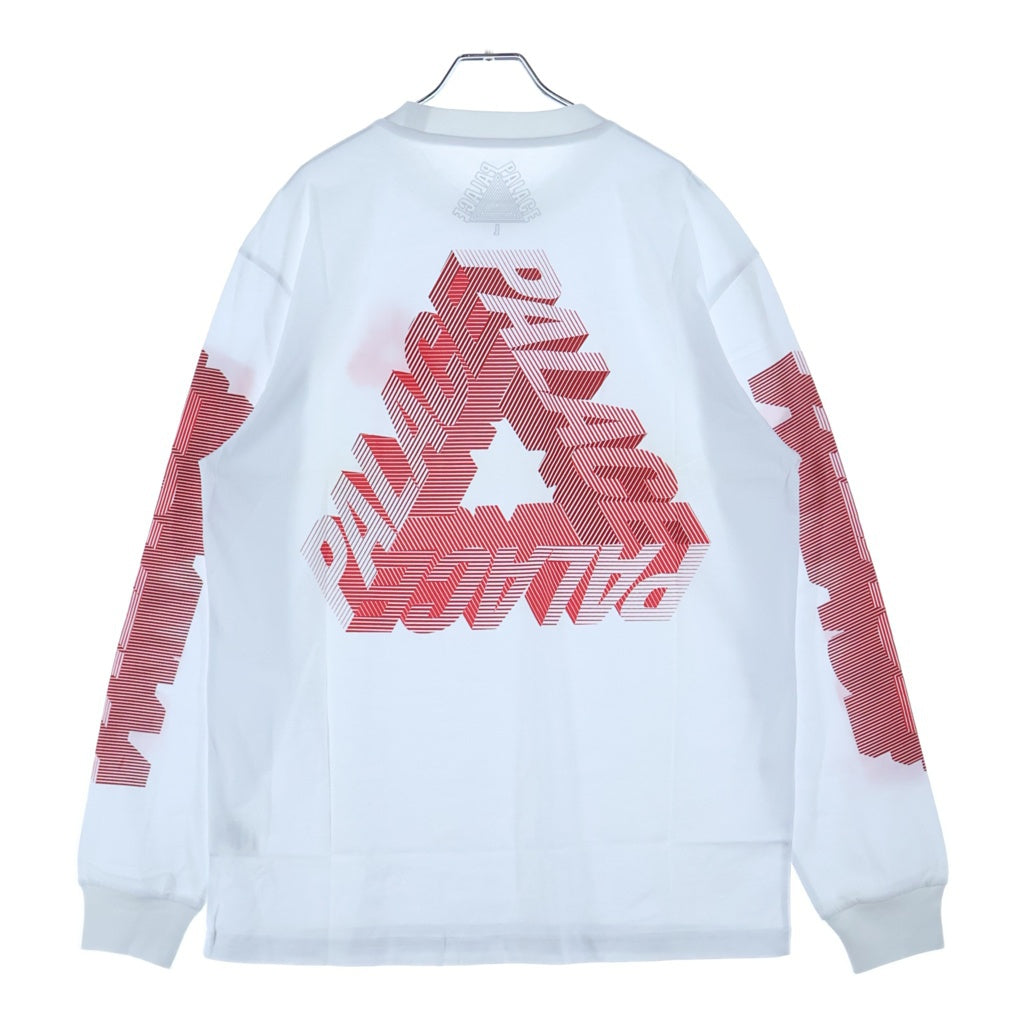 Palace Skateboards(パレススケートボーズ) 17AW P-3D L/S TEE 3Dロゴ クルーネック 長袖Tシャツ カットソー ホワイト