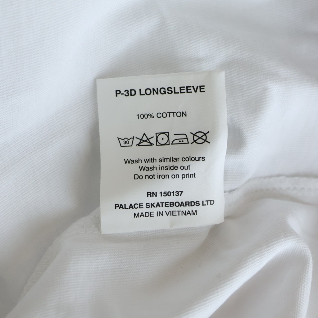 Palace Skateboards(パレススケートボーズ) 17AW P-3D L/S TEE 3Dロゴ クルーネック 長袖Tシャツ カットソー ホワイト