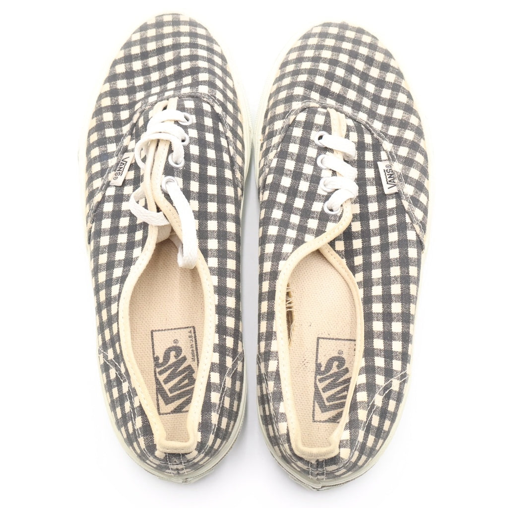 VANS(ヴァンズ) Authentic USA製 オーセンティック ギンガムチェック ローカットスニーカー ブラック/ホワイト US12/28cm