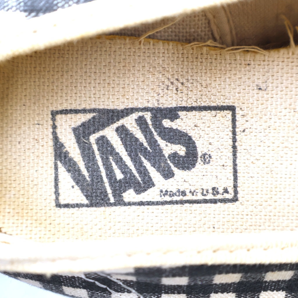 VANS(ヴァンズ) Authentic USA製 オーセンティック ギンガムチェック ローカットスニーカー ブラック/ホワイト US12/28cm