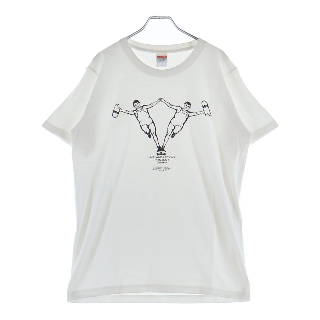 NO BRAND(ノーブランド) Haroshi S/S Tee ハロシ アートグラフィック クルーネック 半袖Tシャツ カットソー ホワイト