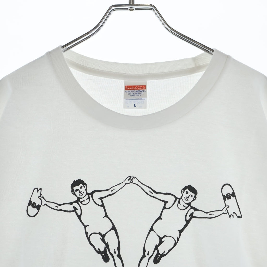 NO BRAND(ノーブランド) Haroshi S/S Tee ハロシ アートグラフィック クルーネック 半袖Tシャツ カットソー ホワイト