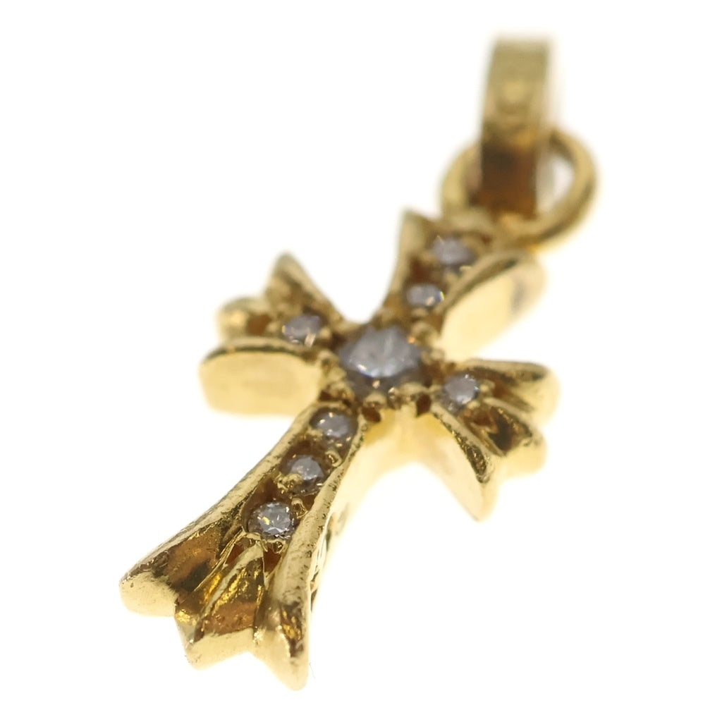 CHROME HEARTS(クロムハーツ) 22K CRS BBYFAT P/DIA ベイビーファットクロス PAVEダイヤ ペンダントトップ ゴールド BCA035