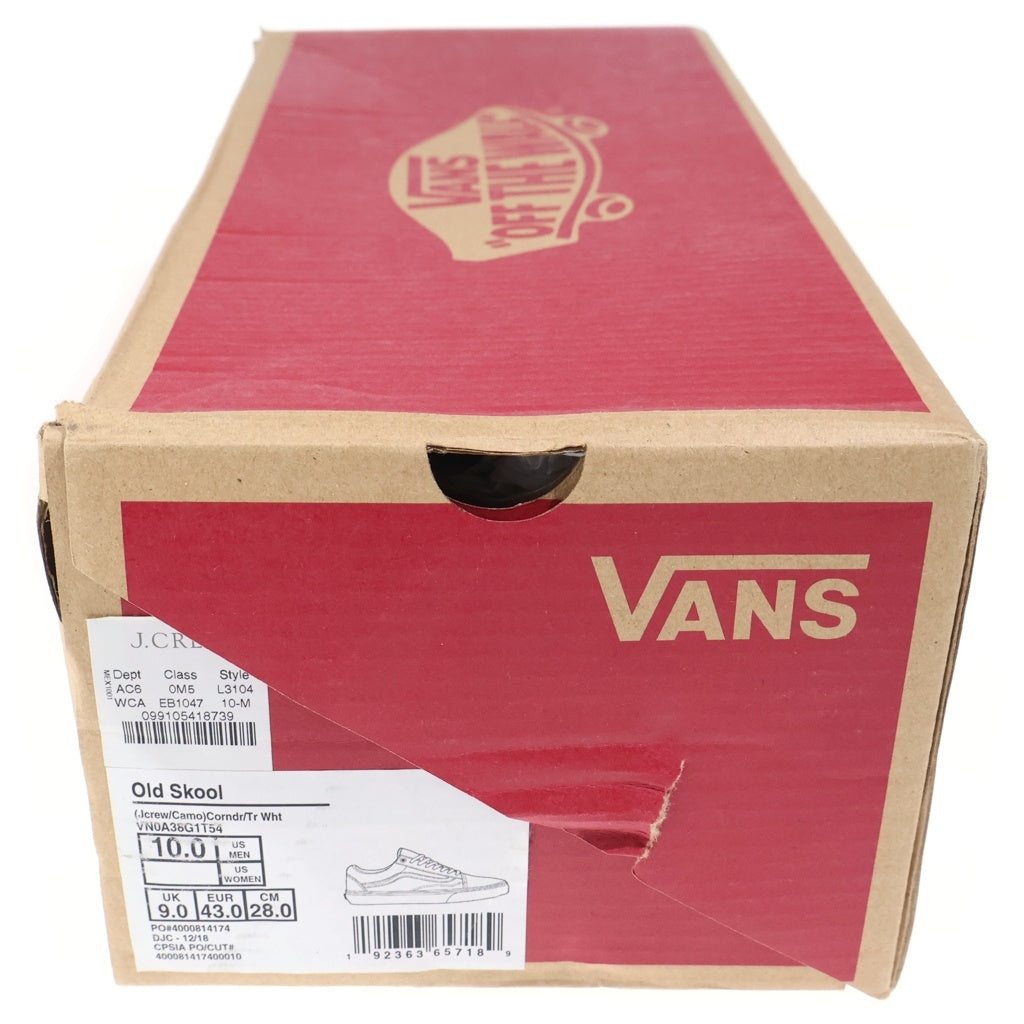 VANS(ヴァンズ) × J.CREW OLD SKOOL CAMO ジェイクルー オールドスクール カモ ローカットスニーカー カーキ US10/28cm VN0A38G1T54
