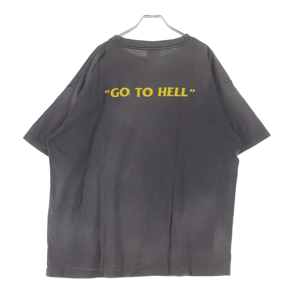 SAINT MICHAEL(セントマイケル) Go To Hell S/S Tee ゴー トゥー ヘル 両面プリント加工 半袖 Tシャツ カットソー ブラック SM-S22-0000-020
