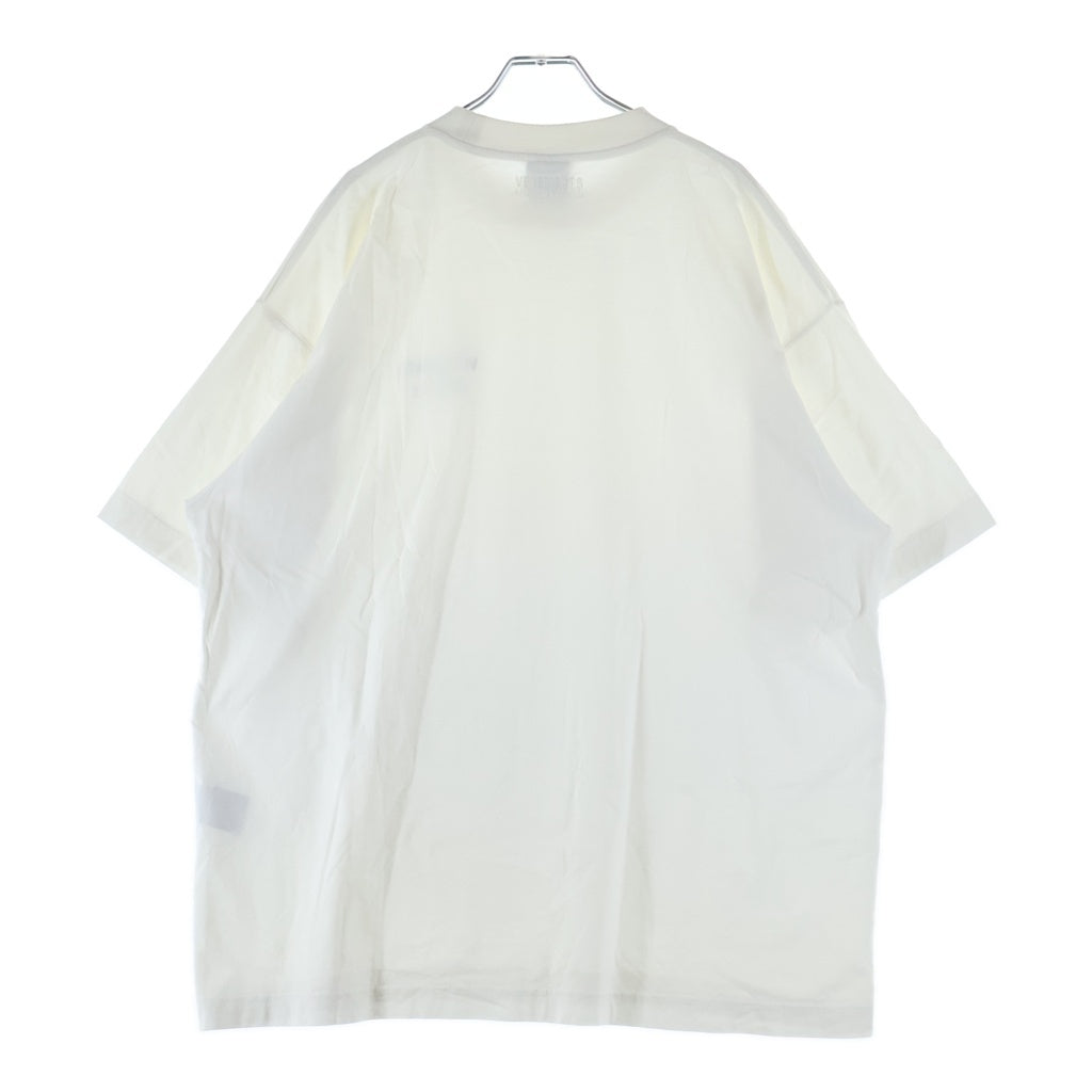 VETEMENTS(ヴェトモン) 22SS Click Here Tee クリック ヒア フロント プリント 半袖 Tシャツ カットソー ホワイト UA53TR110W