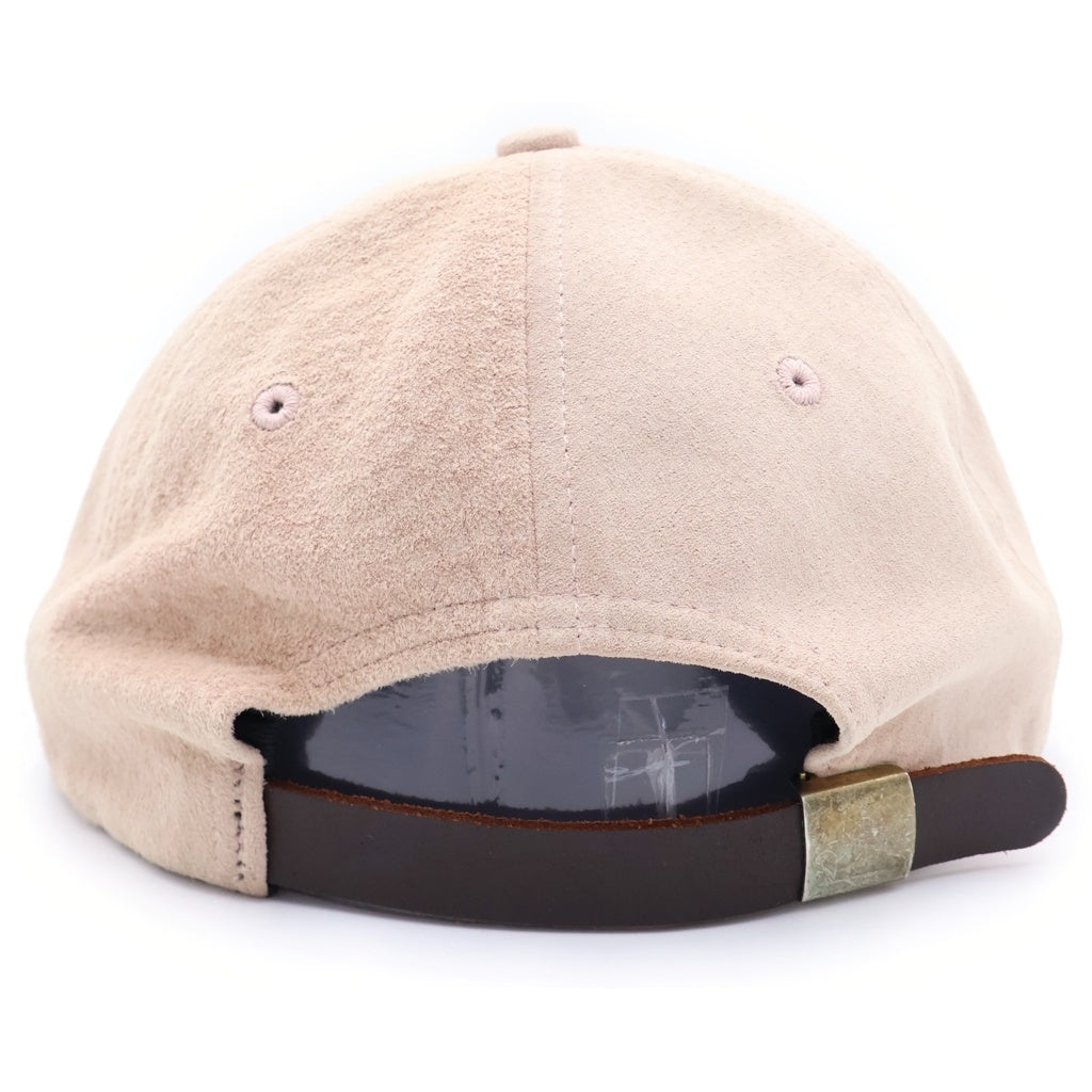 SUPREME(シュプリーム) 16SS Suede Classic Logo 6-Panel クラシックロゴ スエードレザー6パネルキャップ ピンク