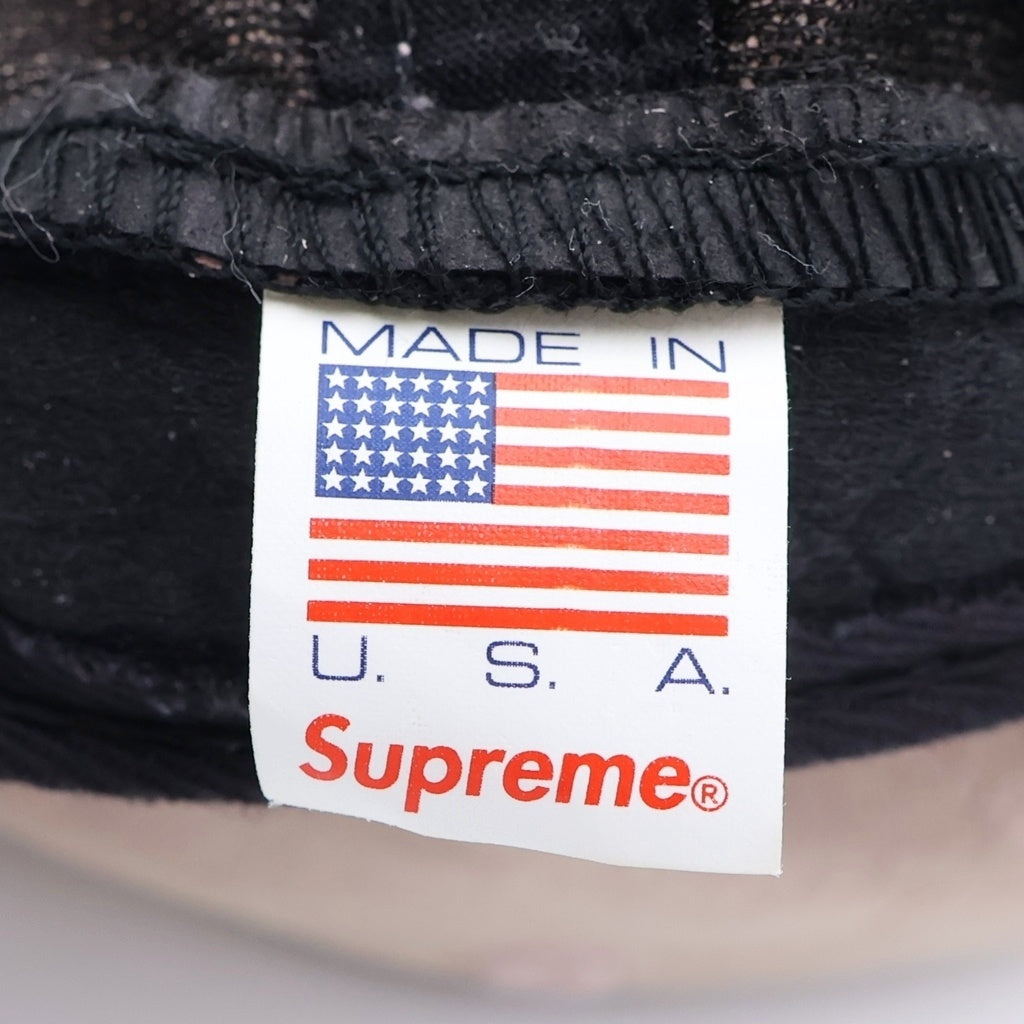 SUPREME(シュプリーム) 16SS Suede Classic Logo 6-Panel クラシックロゴ スエードレザー6パネルキャップ ピンク