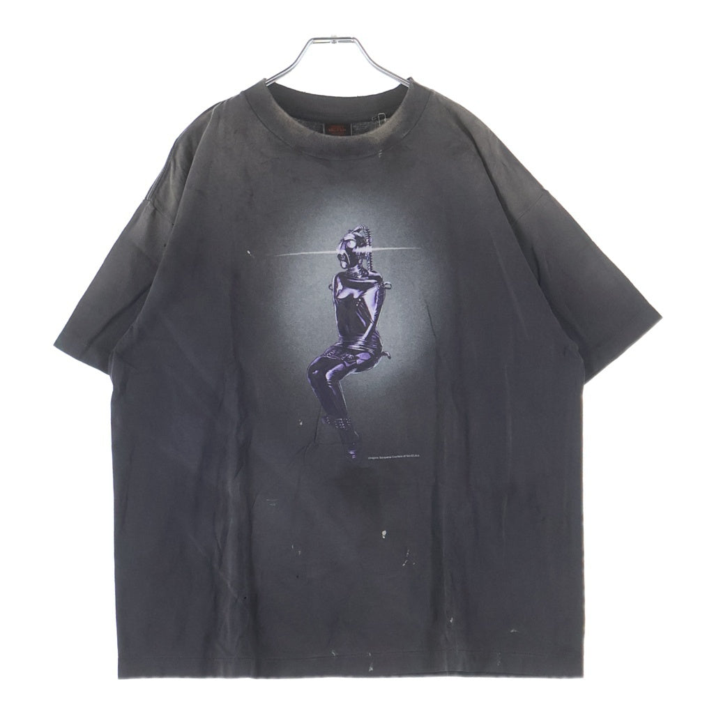 SAINT MICHAEL(セントマイケル) ×Hajime Sorayama SS TEE MASK 空山基 マスク プリント クルーネック 半袖Tシャツ カットソー ブラック SM-HR1-0000-C75