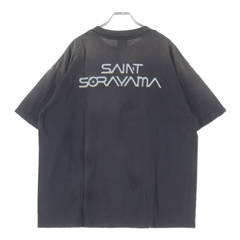 SAINT MICHAEL(セントマイケル) ×Hajime Sorayama SS TEE MASK 空山基 マスク プリント クルーネック 半袖Tシャツ カットソー ブラック SM-HR1-0000-C75