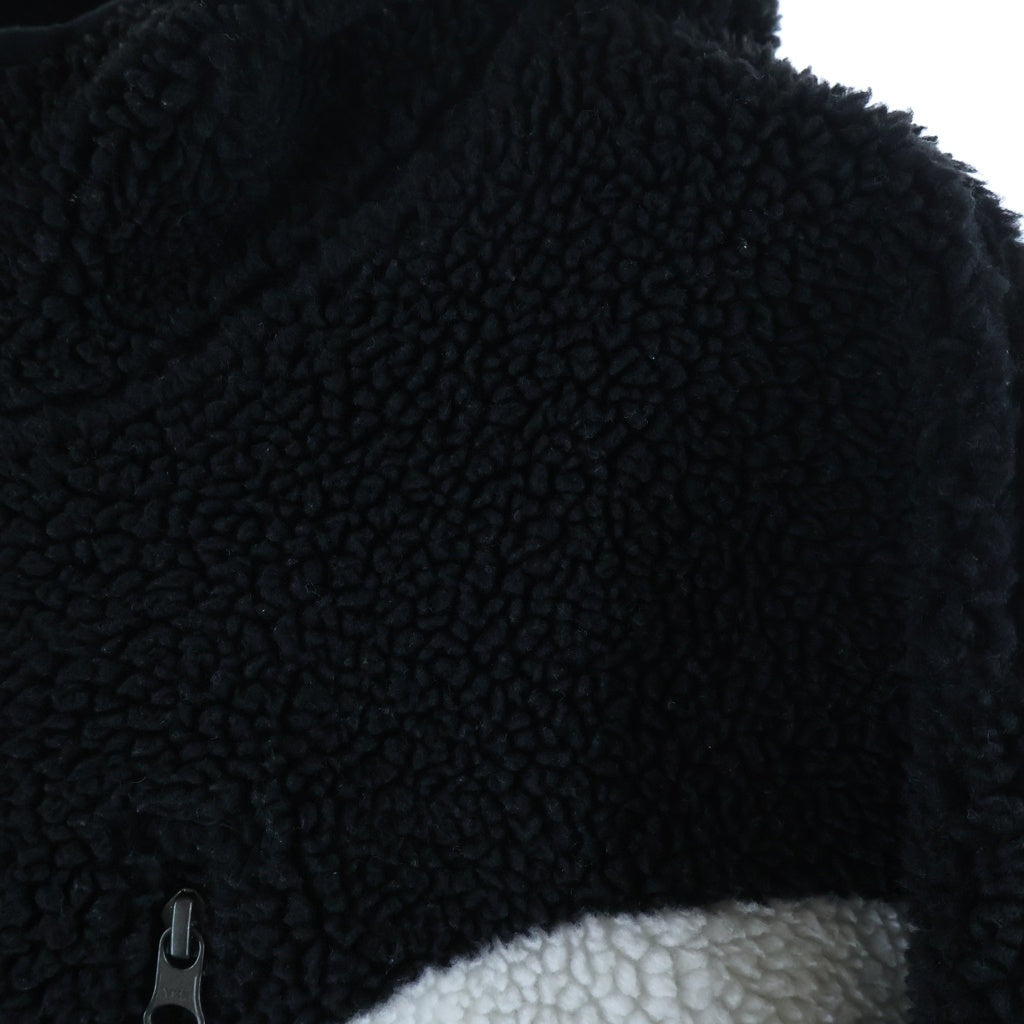 SUPREME(シュプリーム) 20AW ×THE NORTH FACE S Logo Hooded Fleece Jacket ザノースフェイス Sロゴ フーデッド ボア ジップアップフリースジャケット ブラック NF0A5EHN