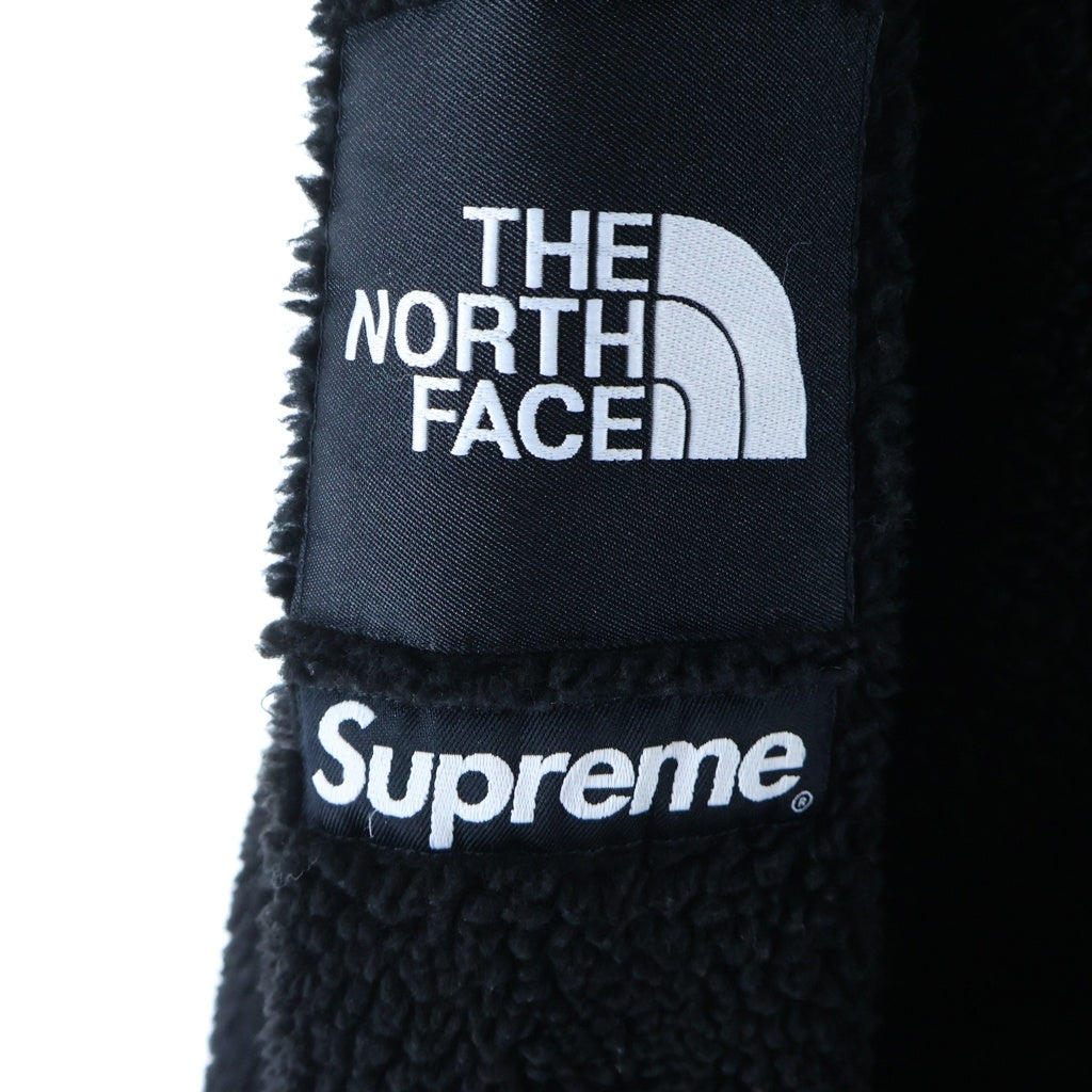 SUPREME(シュプリーム) 20AW ×THE NORTH FACE S Logo Hooded Fleece Jacket ザノースフェイス Sロゴ フーデッド ボア ジップアップフリースジャケット ブラック NF0A5EHN