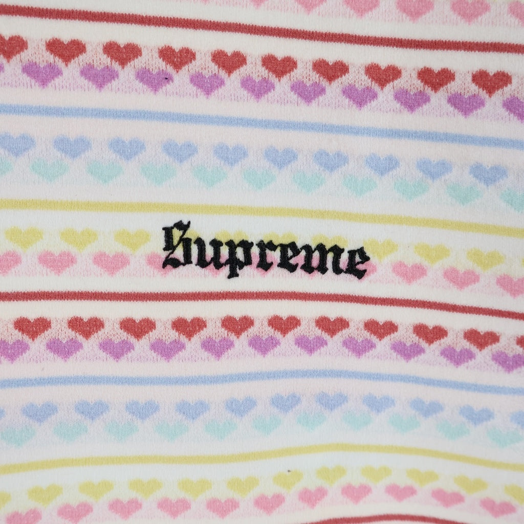 SUPREME(シュプリーム) 22SS Hearts Jacquard S/S Top ハート 総柄 半袖Tシャツ カットソー マルチ