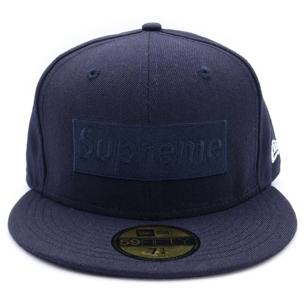 SUPREME(シュプリーム) 14AW ×New Era Tonal Box Logo Cap ニューエラ トーナル ロゴ 6パネル ベースボールキャップ 帽子 ネイビー