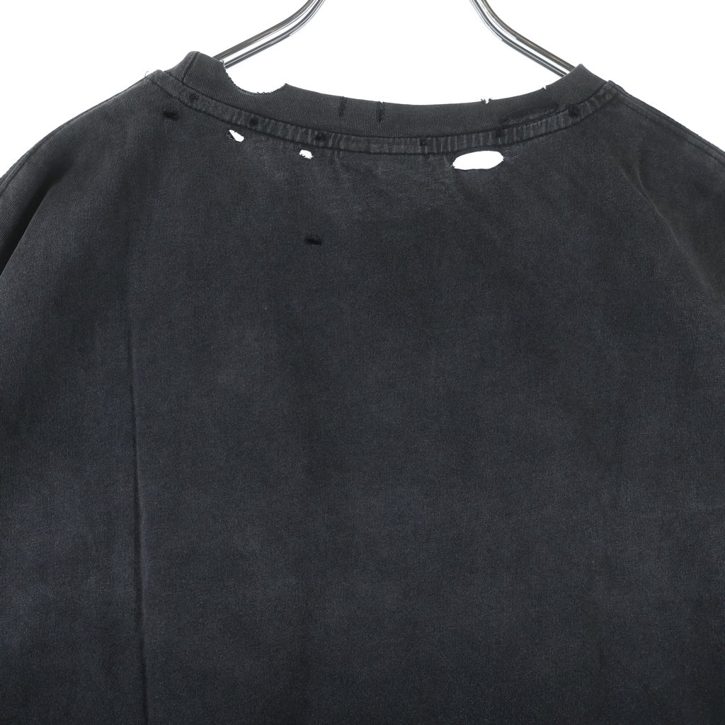 NO BRAND(ノーブランド) VALE Black Panther Rhine Stone Tee ベイル ブラックパンサー ラインストーン チャコール