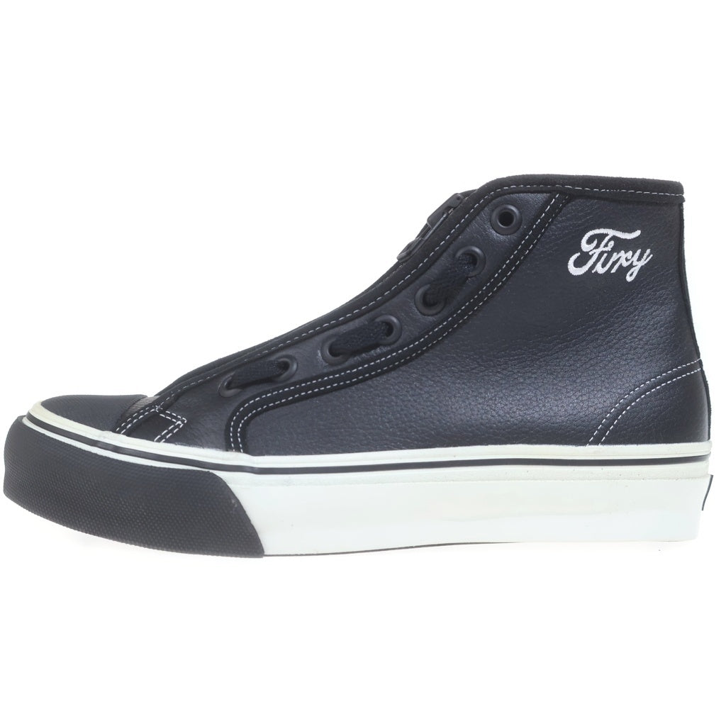 NEIGHBORHOOD(ネイバーフッド) 01AW FURY HI ZIP FASTER フューリー ジッパー レザーハイカットスニーカー ブラック US8/26cm FBNH-FW-01