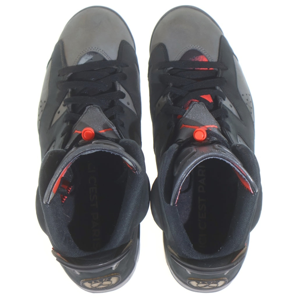 NIKE(ナイキ) ×PARIS SAINT GERMAIN AIR JORDAN 6 RETRO INFRARED パリサンジェルマン エアジョーダン6 ハイカットスニーカー ブラック/グレー US12/30cm CK1229-001