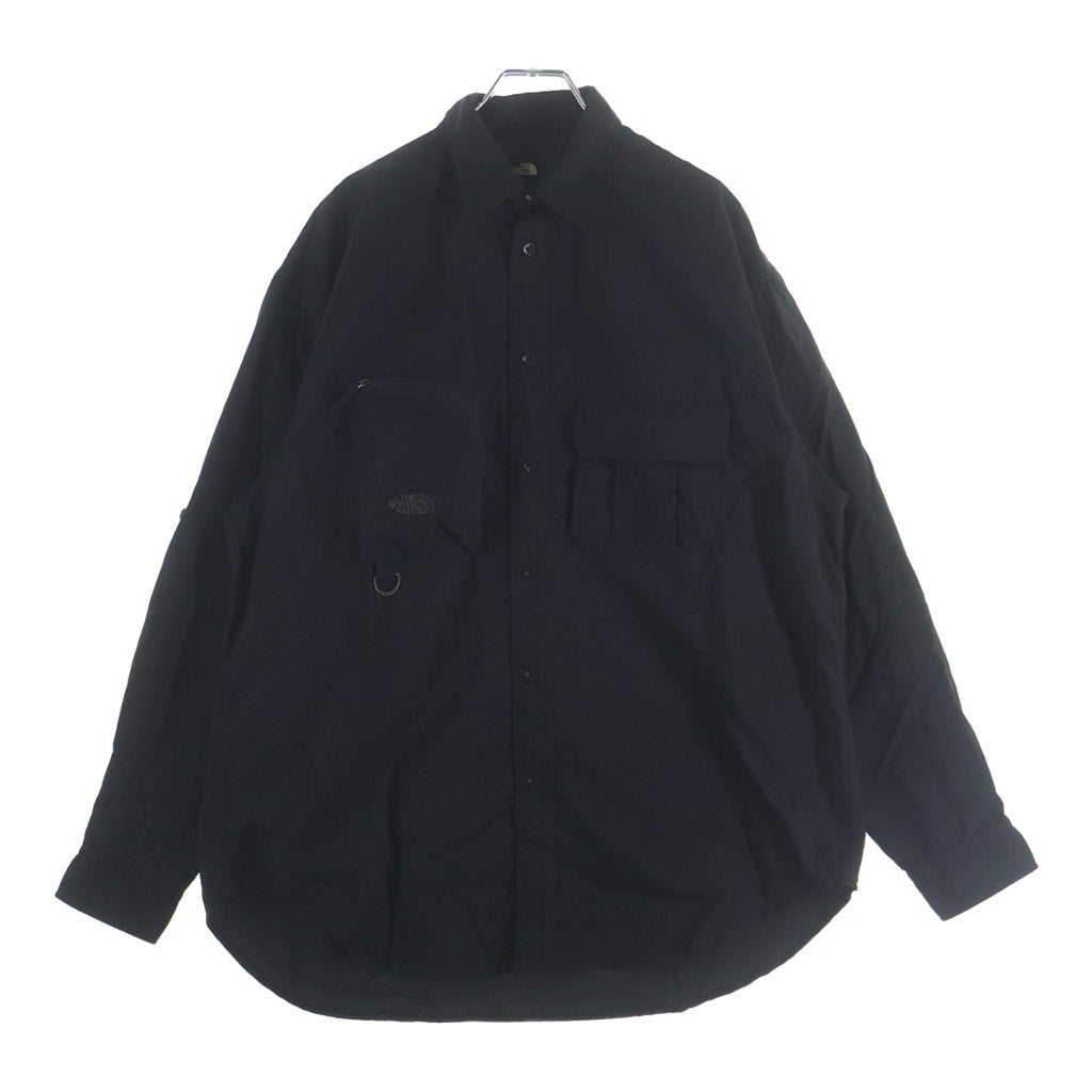 THE NORTH FACE(ザノースフェイス) Fieldutlt Shirts ロングスリーブ フィールド ユーティリティー 長袖シャツ ブラック NR12530