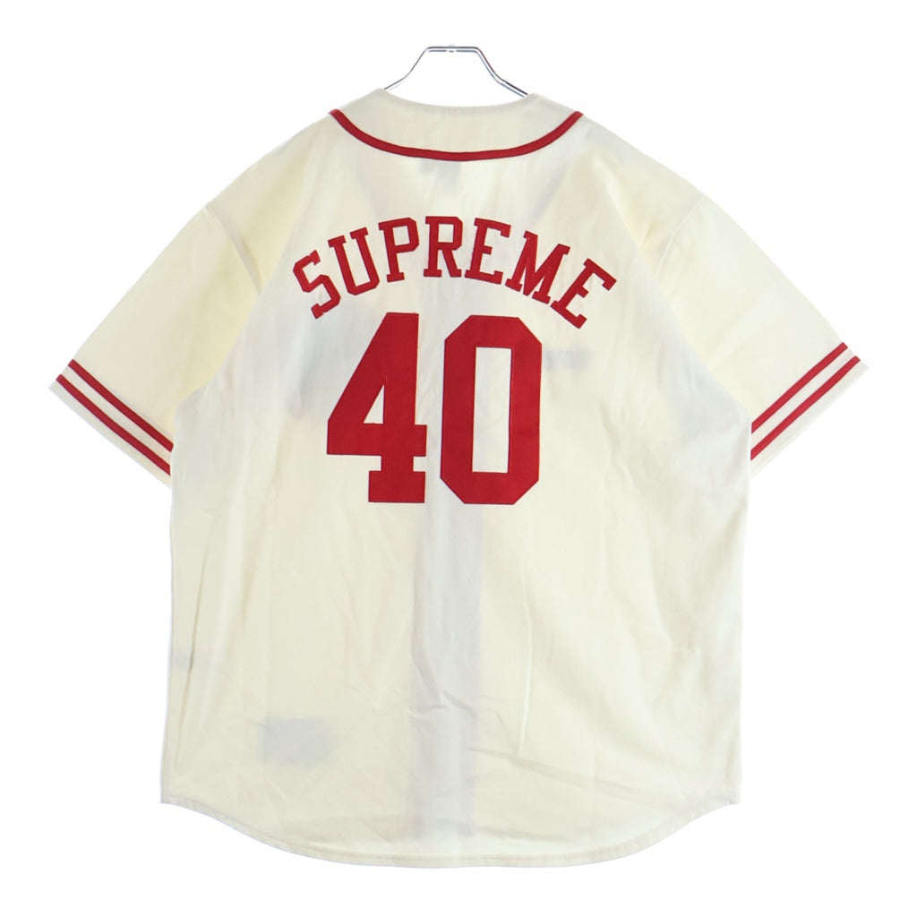 SUPREME(シュプリーム) 25SS ×40 Acres Twill Baseball Jersey 40エーカーズズツイルベースボールジャージー ナチュラル 半袖シャツ アイボリー