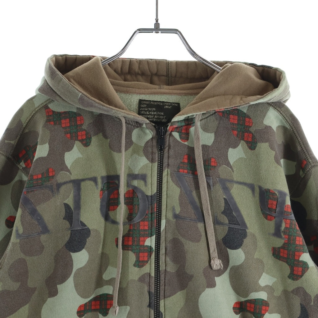 STUSSY(ステューシー) 00s チェックカモ フロッキー プリント ジップ