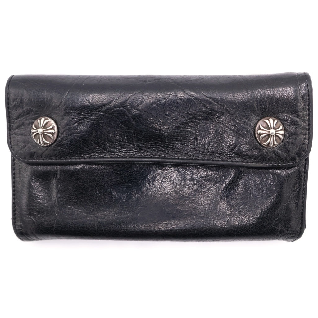 CHROME HEARTS(クロムハーツ) WAVE ウェーブ レザーウォレット 財布 ブラック
